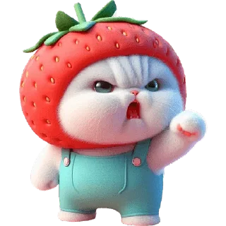 😡 emoji Клубничный мяу @Nyasticks Telegram sticker 20 of 34