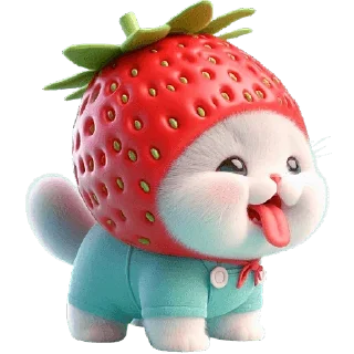 😛 emoji Клубничный мяу @Nyasticks Telegram sticker 16 of 34