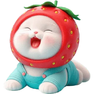 😆 emoji Клубничный мяу @Nyasticks Telegram sticker 12 of 34