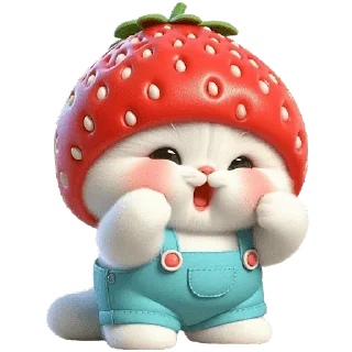 ☺️ emoji Клубничный мяу @Nyasticks Telegram sticker 1 of 34