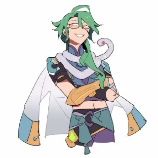 💚 emoji бай чжу  @fordgenshin Telegram sticker 24 of 30