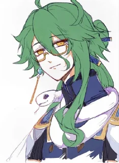 💚 emoji бай чжу  @fordgenshin Telegram sticker 11 of 30