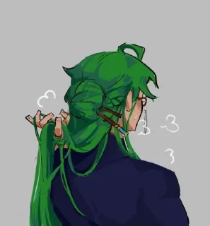 💚 emoji бай чжу  @fordgenshin Telegram sticker 16 of 30