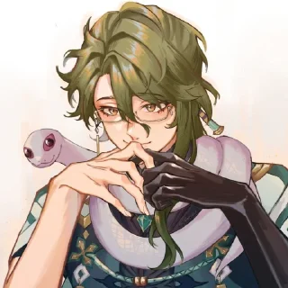 💚 emoji бай чжу  @fordgenshin Telegram sticker 7 of 30