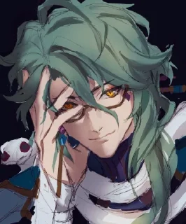 💚 emoji бай чжу  @fordgenshin Telegram sticker 20 of 30