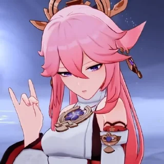 💗 emoji yae miko Telegram sticker 6 of 25