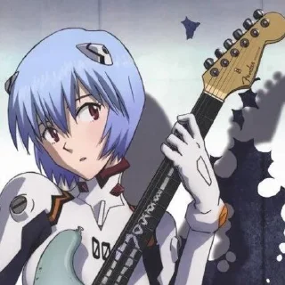 🎸 emoji ✨💠 Ayanami Rei 💠✨ by @morssssss Telegram sticker 21 of 40