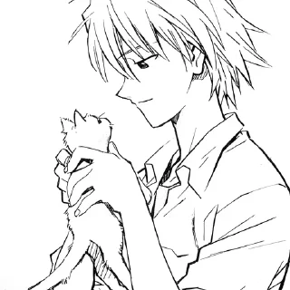 Sticker from Kaworu Nagisa ≈ @wujsed