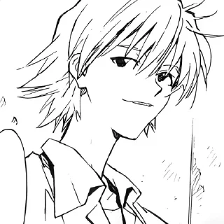 Sticker from Kaworu Nagisa ≈ @wujsed