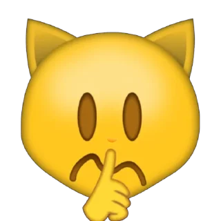 🤫 emoji silly kitty Telegram sticker 6 of 16