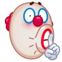 🤫 emoji Clown Emoji @xkysluv Telegram sticker 17 of 40