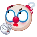 🤔 emoji Clown Emoji @xkysluv Telegram sticker 18 of 40