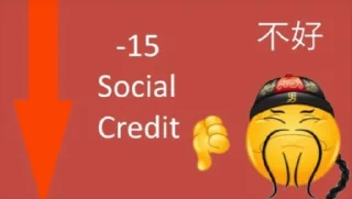 Sticker from social credit