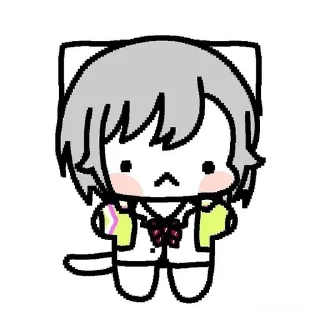 😕 emoji Хиномори Шихо @Anim_StikersUWU Telegram sticker 10 of 65