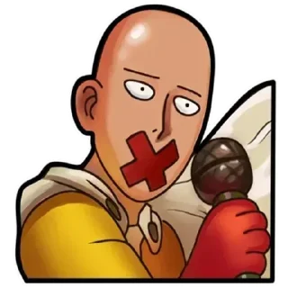 🤐 emoji @Earth928B <- OnePunchMan Telegram sticker 16 of 30