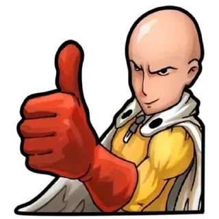 👍 emoji @Earth928B <- OnePunchMan Telegram sticker 2 of 30
