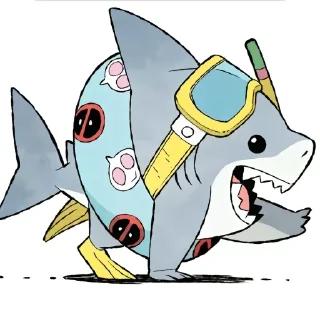 Sticker from Jeff the land shark