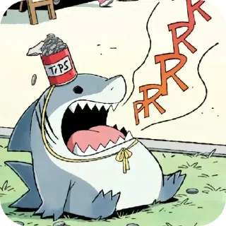 Sticker from Jeff the land shark