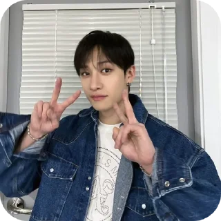 ✌ emoji bangchan_one_love Telegram sticker 20 of 33