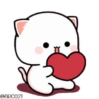 💖 emoji Peach Cat 1 @pikline Telegram sticker 15 of 117