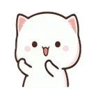 💃 emoji Peach Cat 1 @pikline Telegram sticker 1 of 117