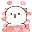 ❤️ emoji Peach Cat 1 @pikline Telegram sticker 12 of 117