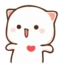 ♥️ emoji Peach Cat 1 @pikline Telegram sticker 21 of 117