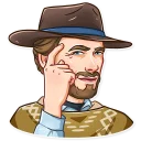 😏 emoji Clint Eastwood Telegram sticker 23 of 25
