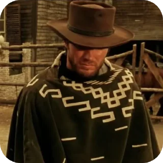 😐 emoji Clint Eastwood от @WesternMilton Telegram sticker 1 of 33
