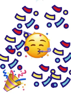 🥳 emoji Лучшее Telegram sticker 3 of 30