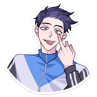 🖕 emoji Лёня от @TgSticker Telegram sticker 10 of 49