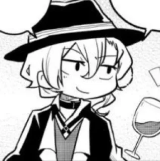 ☠ emoji Чуя Накахара. @animestikerpak Telegram sticker 14 of 32