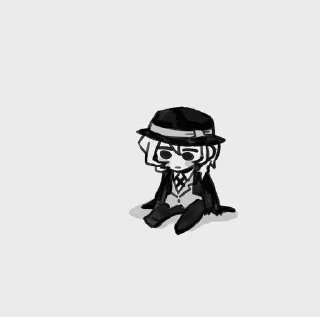 ☠ emoji Чуя Накахара. @animestikerpak Telegram sticker 23 of 32