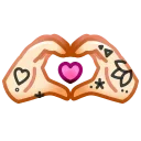 🫶 emoji Tattoo Emoji Telegram sticker 24 of 40