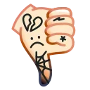 👎 emoji Tattoo Emoji Telegram sticker 19 of 40