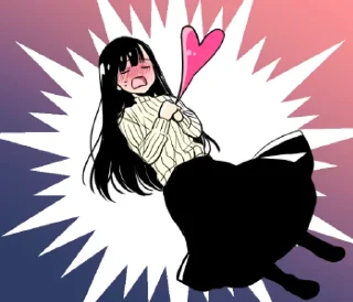 ❤️ emoji A woman who wants to feed a boy :: @line_stickers Telegram sticker 12 of 40
