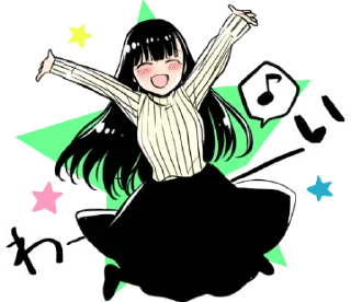 😀 emoji A woman who wants to feed a boy :: @line_stickers Telegram sticker 19 of 40