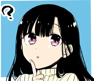❓ emoji A woman who wants to feed a boy :: @line_stickers Telegram sticker 23 of 40