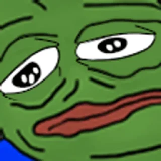 Sticker from pepe и peepo  - для важных переговоров (почему рот