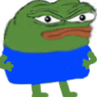 Sticker from pepe и peepo  - для важных переговоров (почему рот