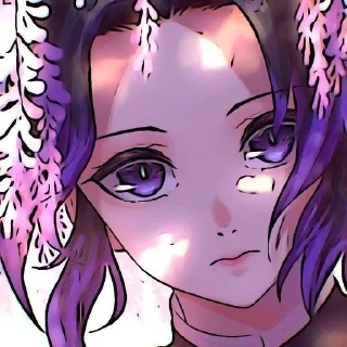😢 emoji shinobu kochou Telegram sticker 18 of 45