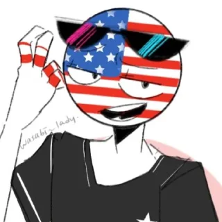 🇺🇸 emoji Countryhumans USA Telegram sticker 17 of 24
