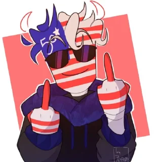 🇺🇸 emoji Countryhumans USA Telegram sticker 3 of 24