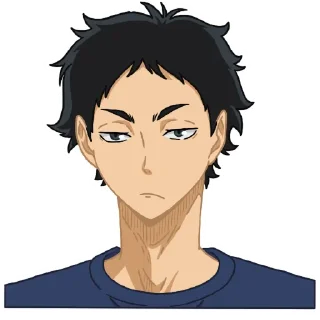 😐 emoji Haikyuu! Telegram sticker 12 of 30