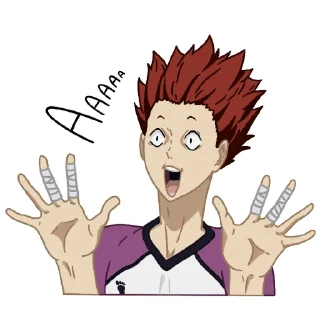 😱 emoji Haikyuu! Telegram sticker 8 of 30