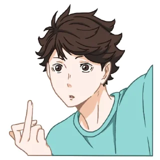 🖕 emoji Haikyuu! Telegram sticker 3 of 30
