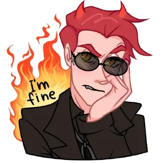 Sticker from good omens / ★purple cloud★(ar