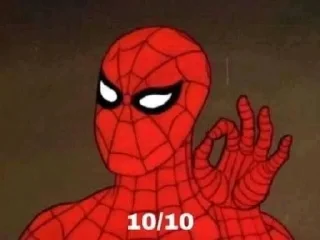 Sticker from spiderman