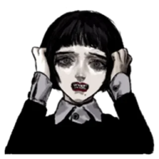 😨 emoji Грустная девочка Telegram sticker 16 of 35