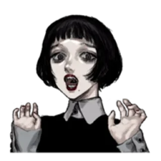 😨 emoji Грустная девочка Telegram sticker 14 of 35